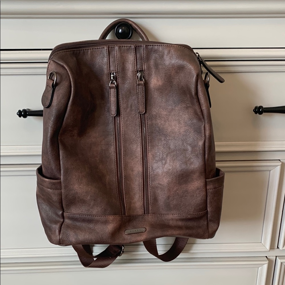 Brown Leather Backpack
